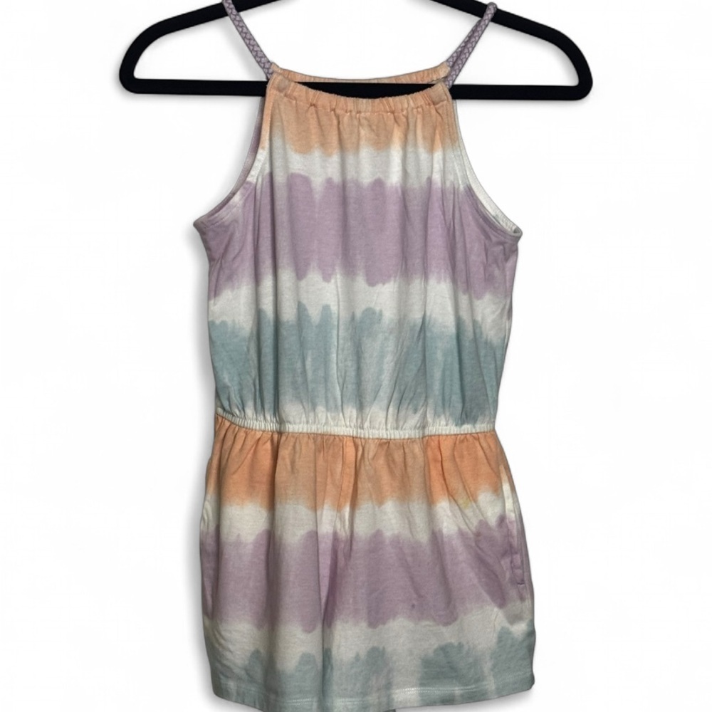 Bixby - Multicolor Tie-Dye Sleeveless Romper- Girls Small (6/7)
